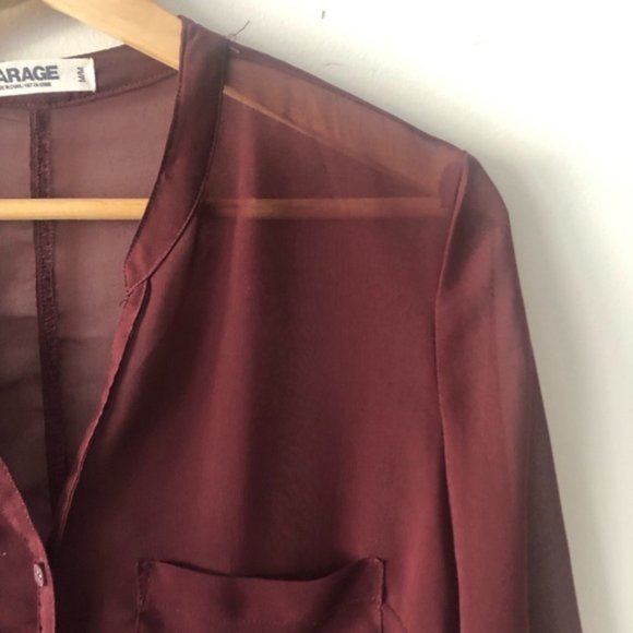 Garage Sheer Chiffon Blouse Size M - Picture 5 of 13